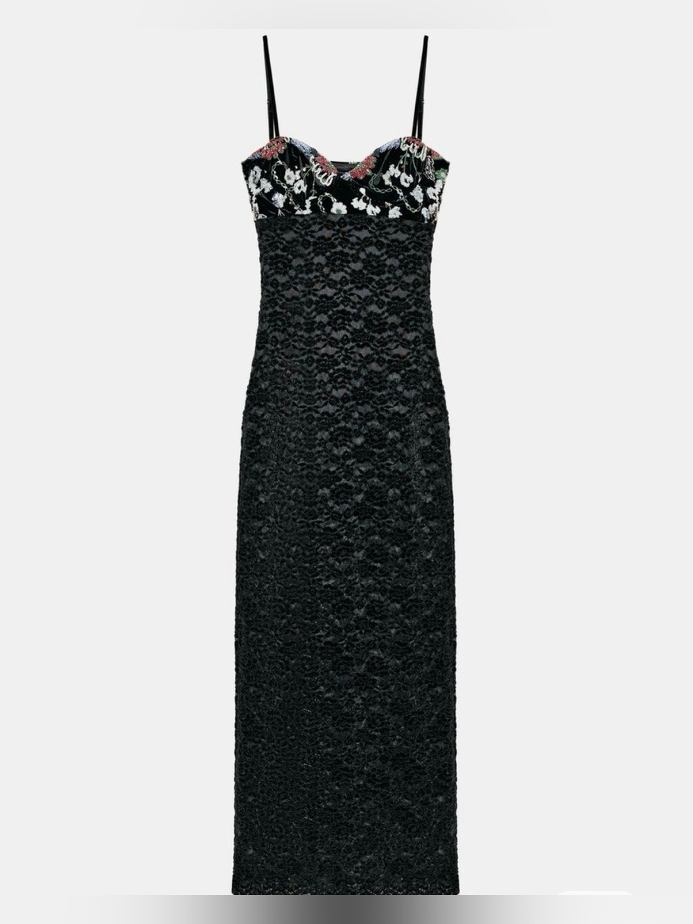 Zara lace embroidery midi dress - Picture 4 of 5